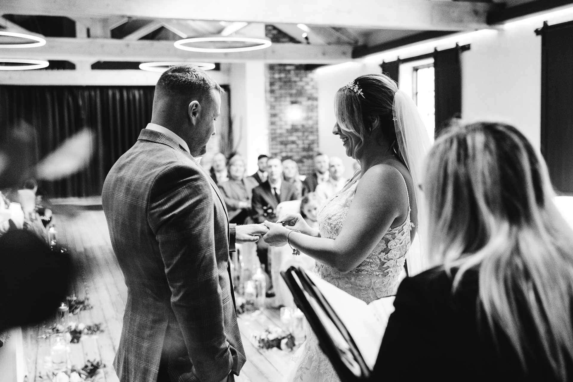 walking down the aisle at the castlefield rooms manchester