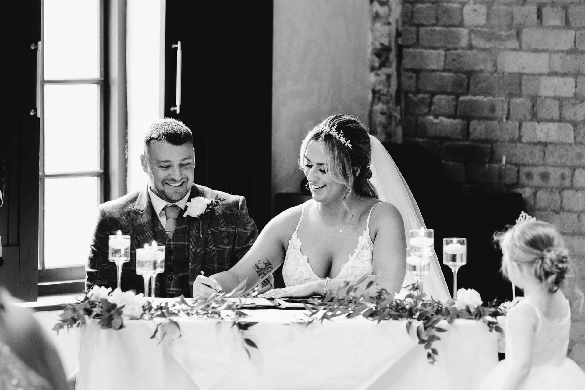 walking down the aisle at the castlefield rooms manchester