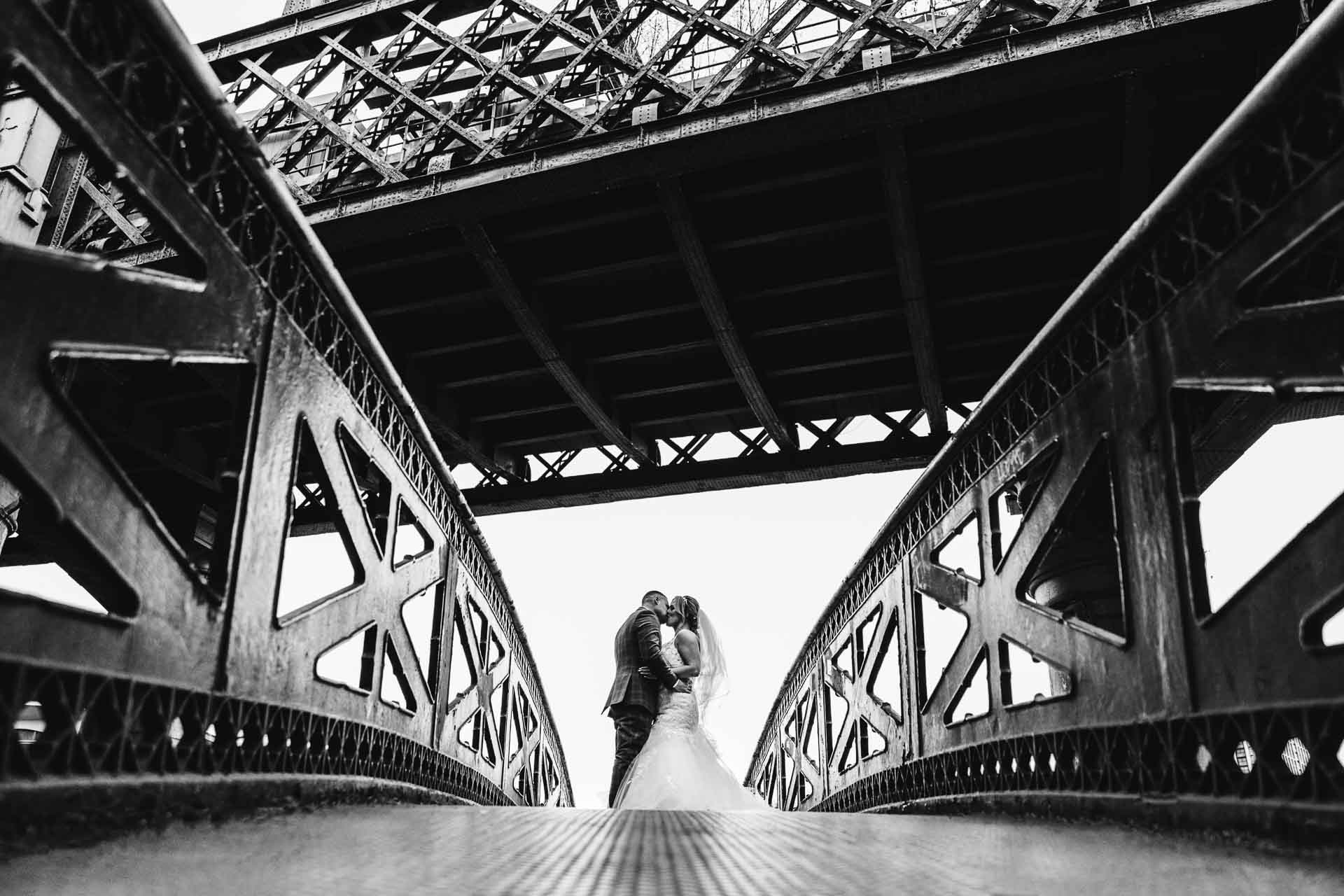 bride and groom portraits at the castlefield rooms manchester
