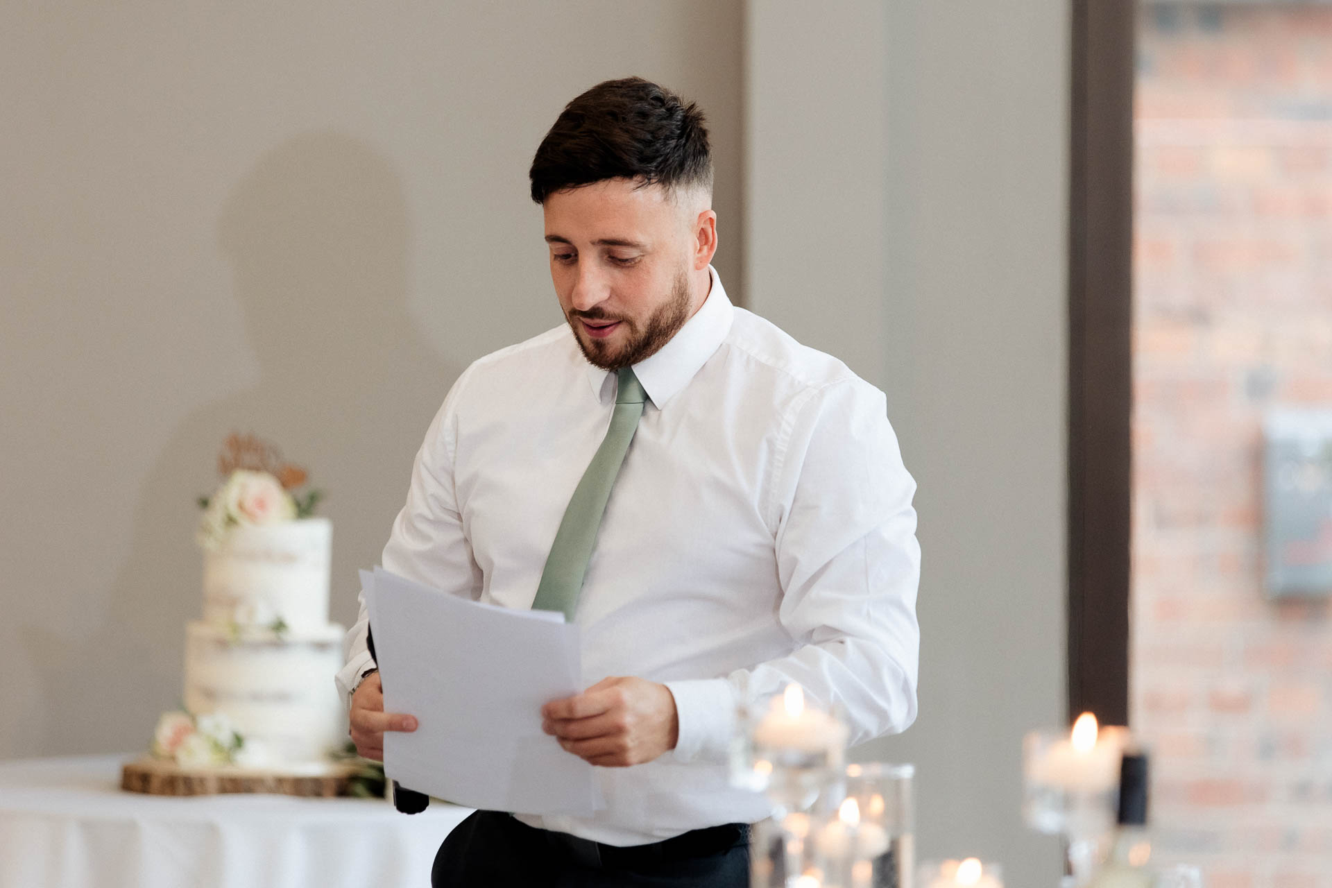 wedding breakfast and speeches at the castlefield rooms manchester