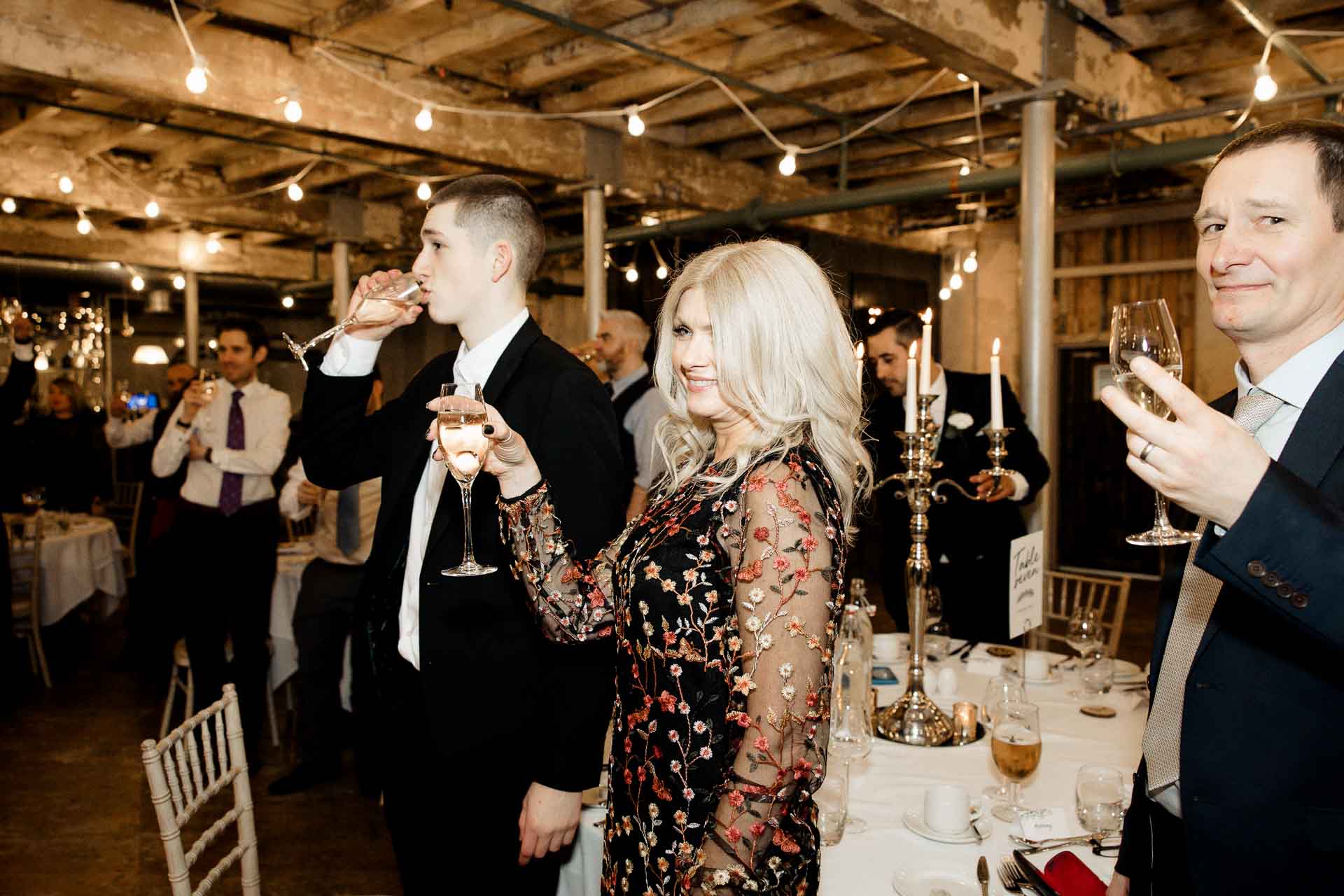 confetti with bride and groom at holmes mill