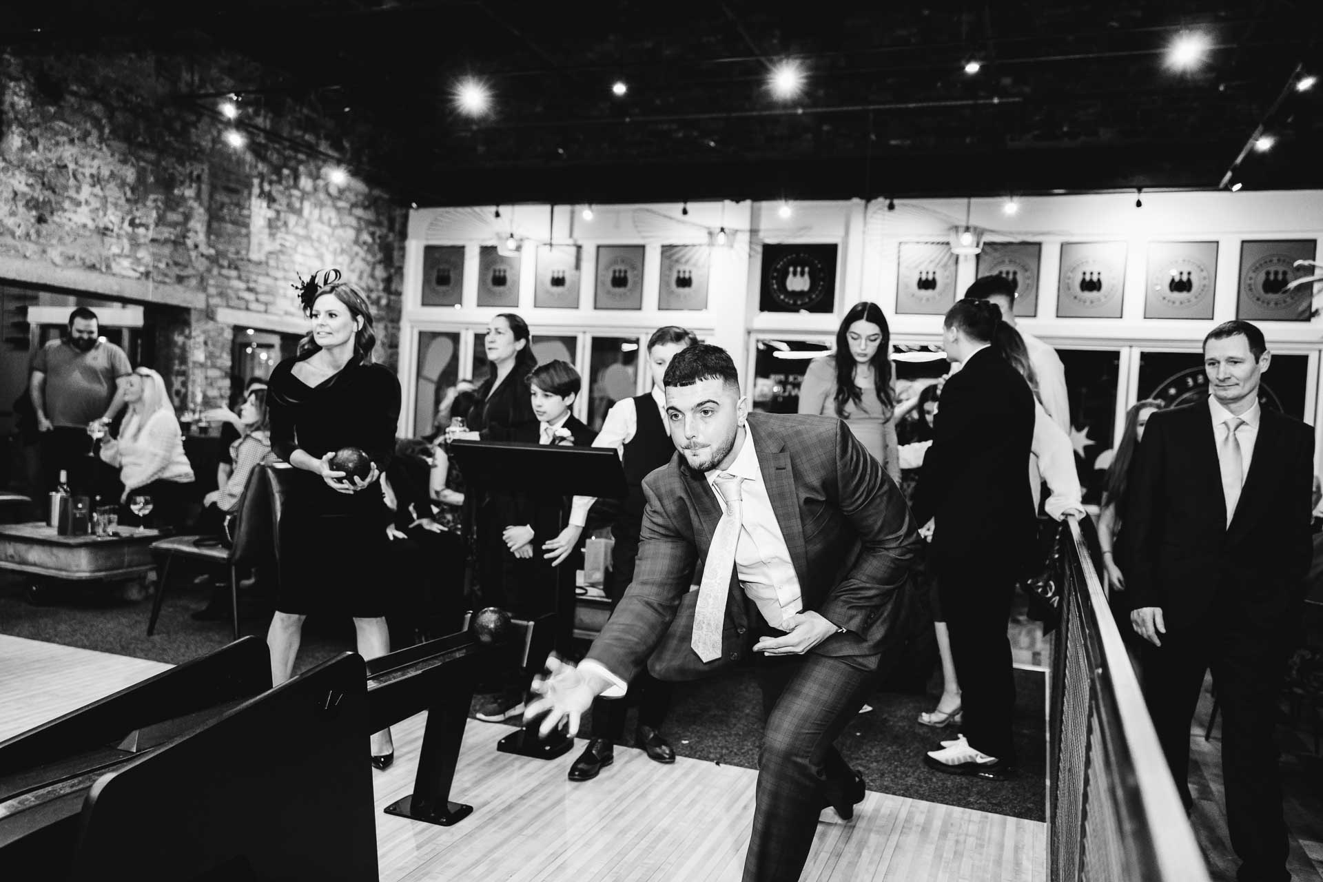 bowling at holmes mill on your wedding day