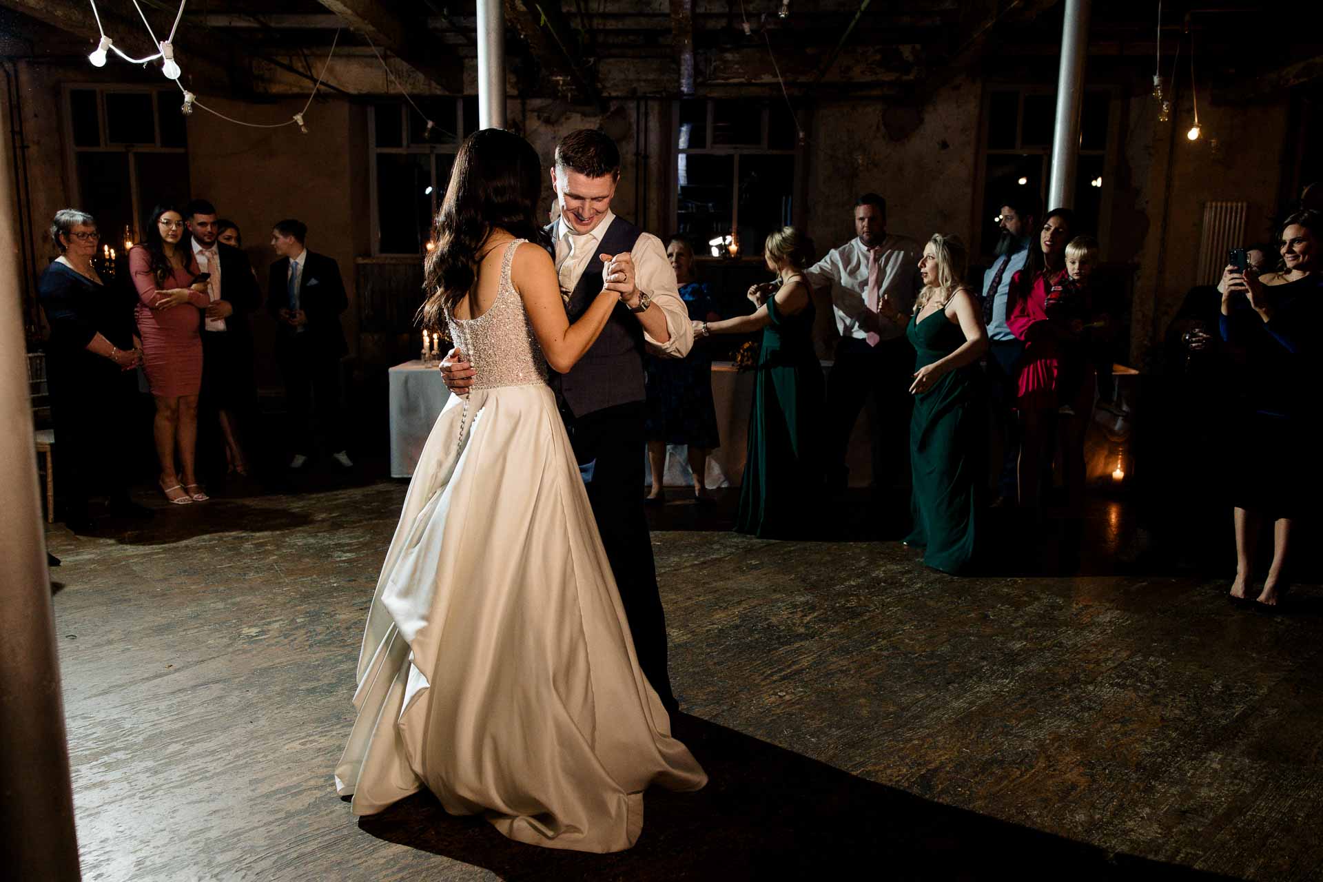 first dance at holmes mill lancashire wedding venue