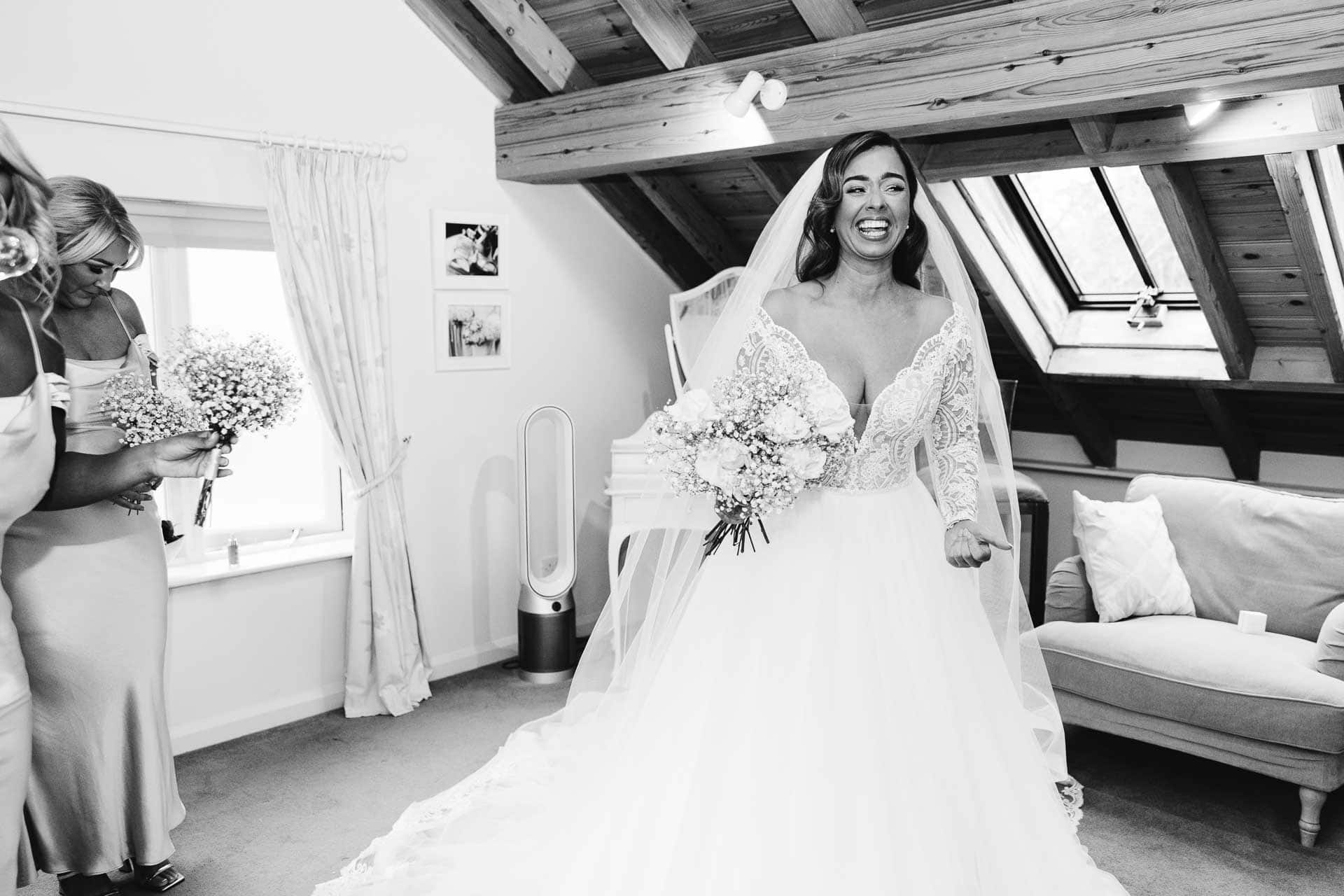 bride and groom preparations at the oak tree peover