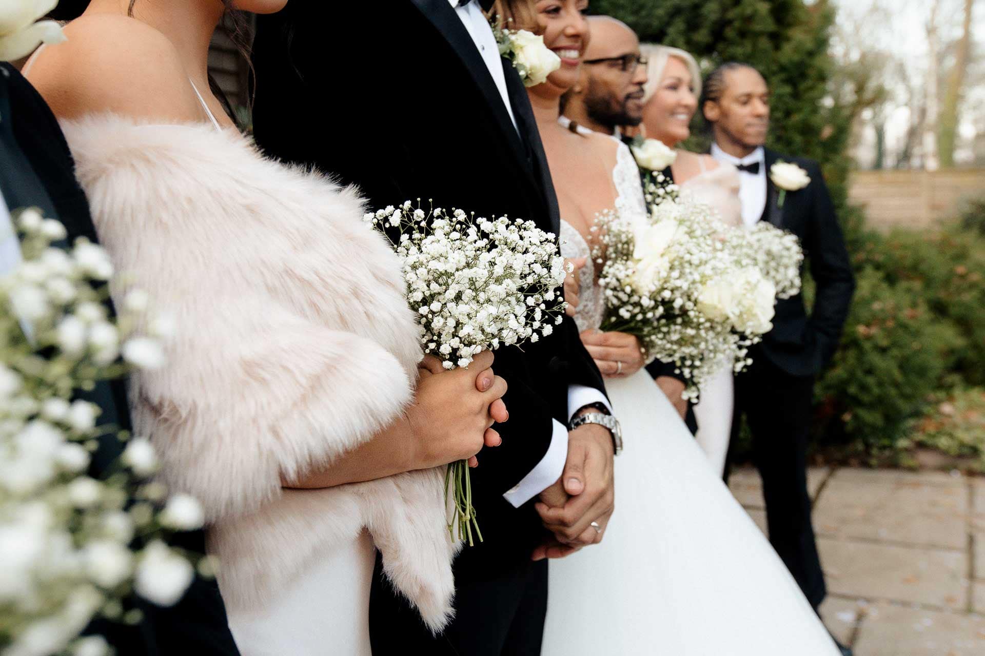 bride and groom portraits at the oak tree peover in the snow winter wedding