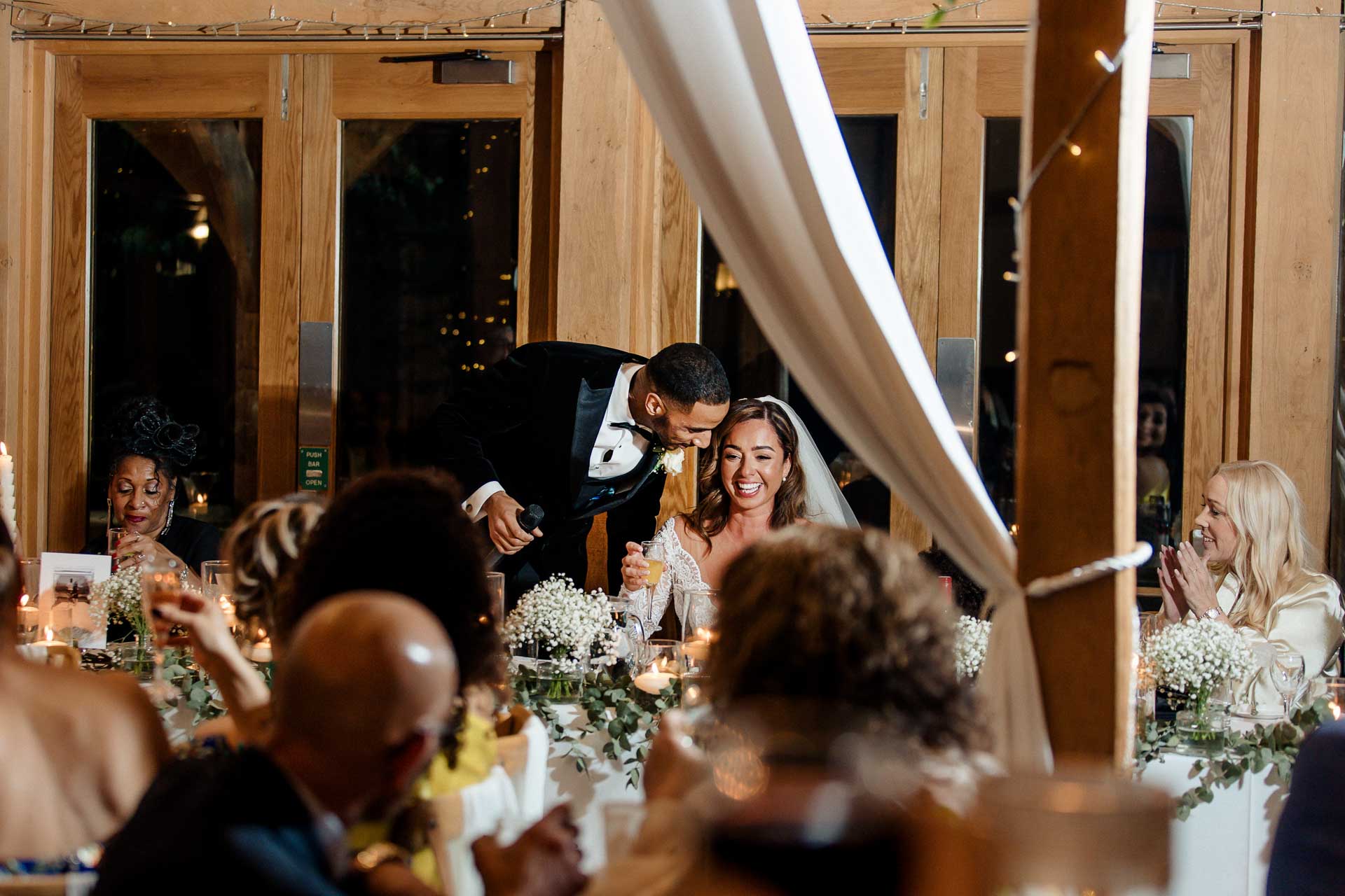 wedding breakfast and speeches at the oak tree peover