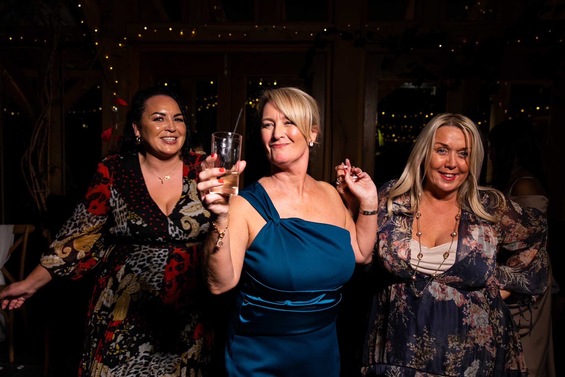 sparklers and fireworks at a wedding at the oak tree peover in cheshire