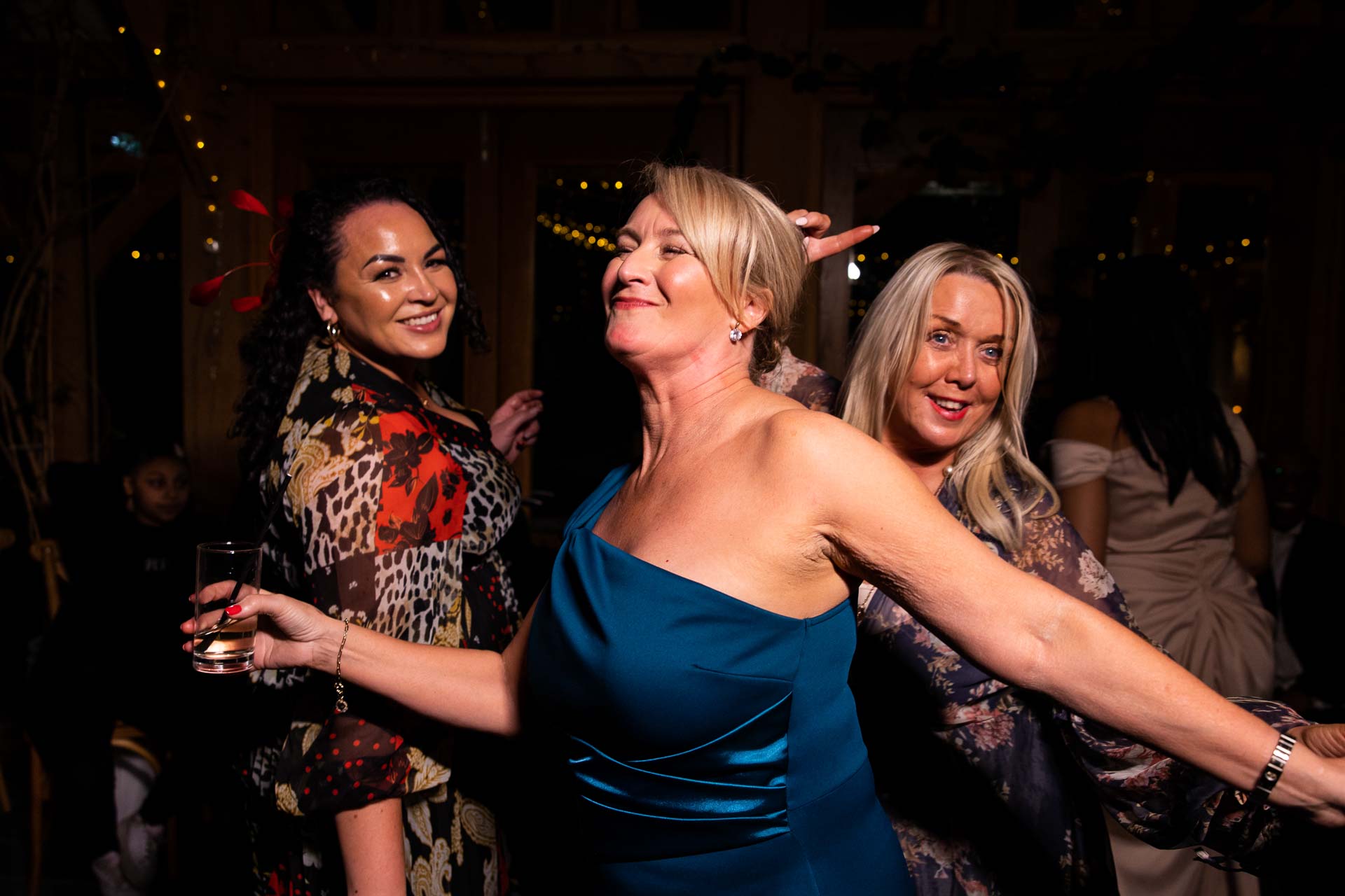 sparklers and fireworks at a wedding at the oak tree peover in cheshire