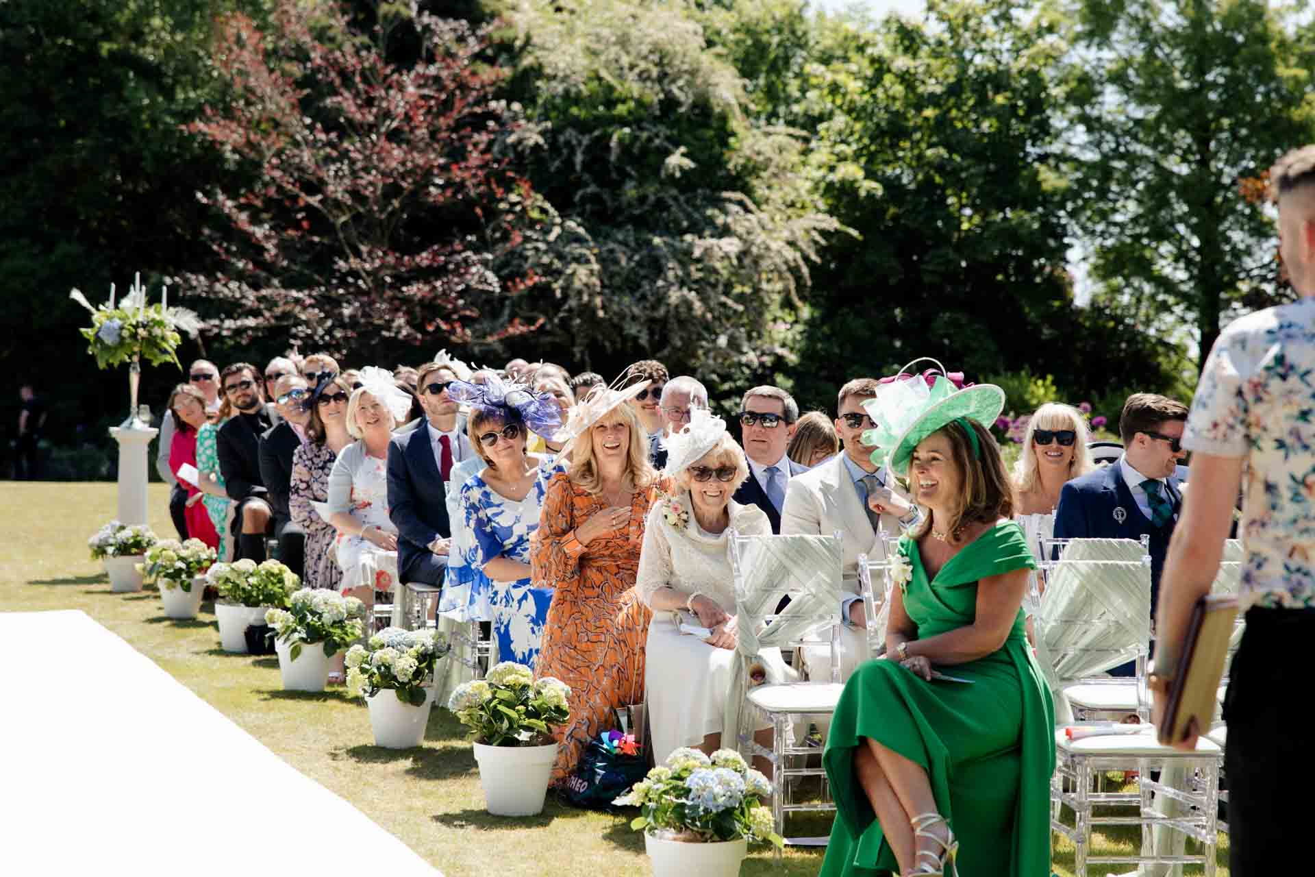 outdoor ceremony setup at eaves hall