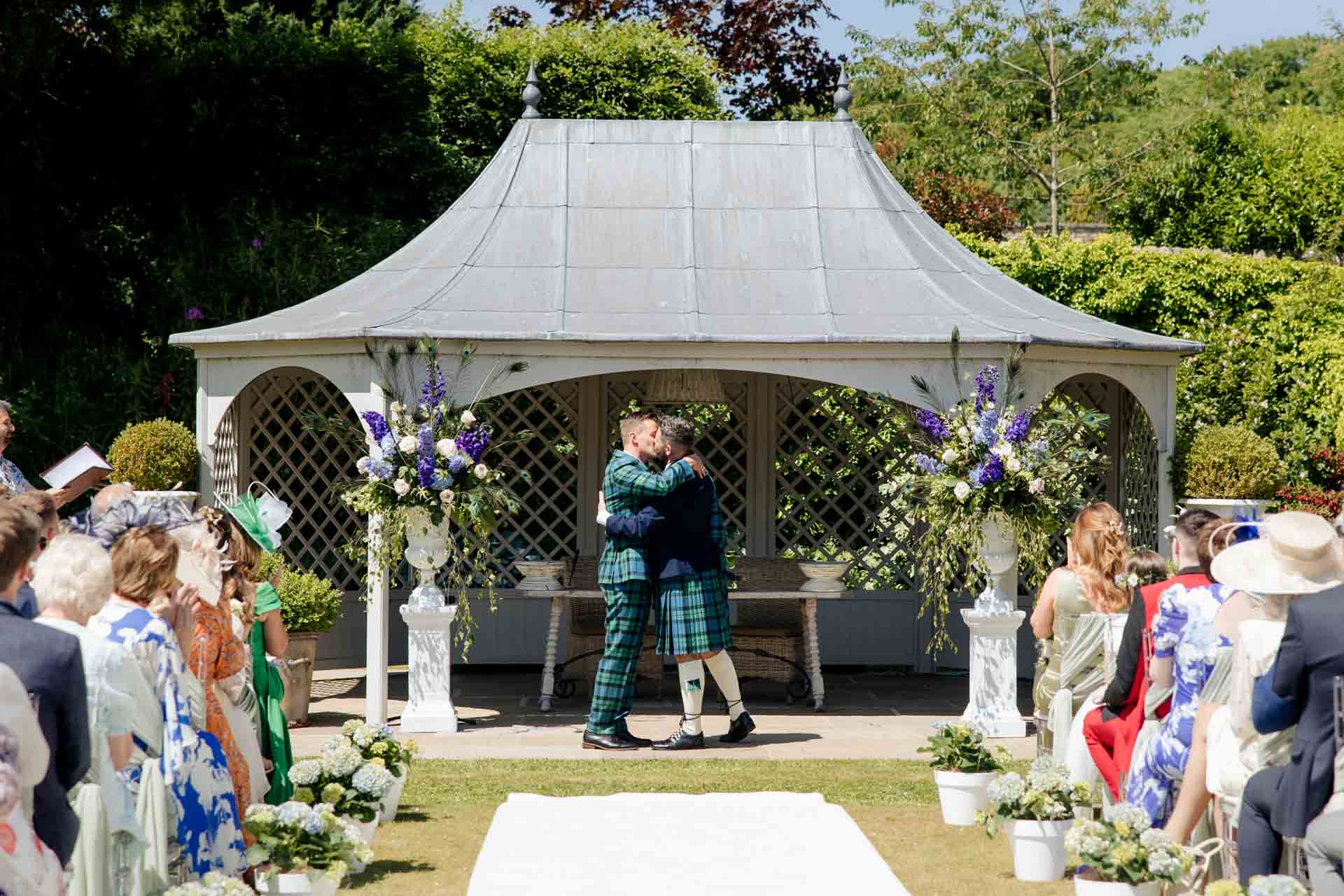 outdoor ceremony vibes at eaves hall the outdoor space is stunning for an outdoor wedding