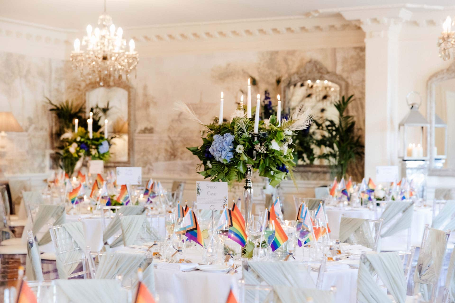 wedding breakfast room at eaves hall