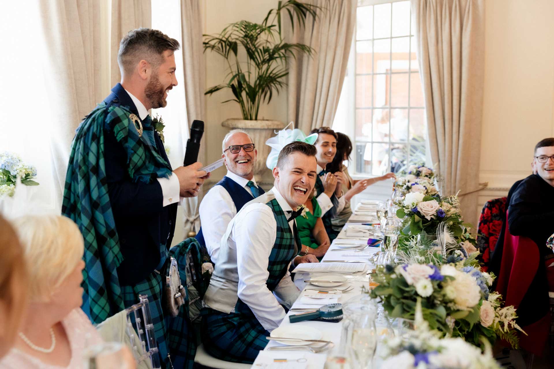 wedding breakfast room at eaves hall