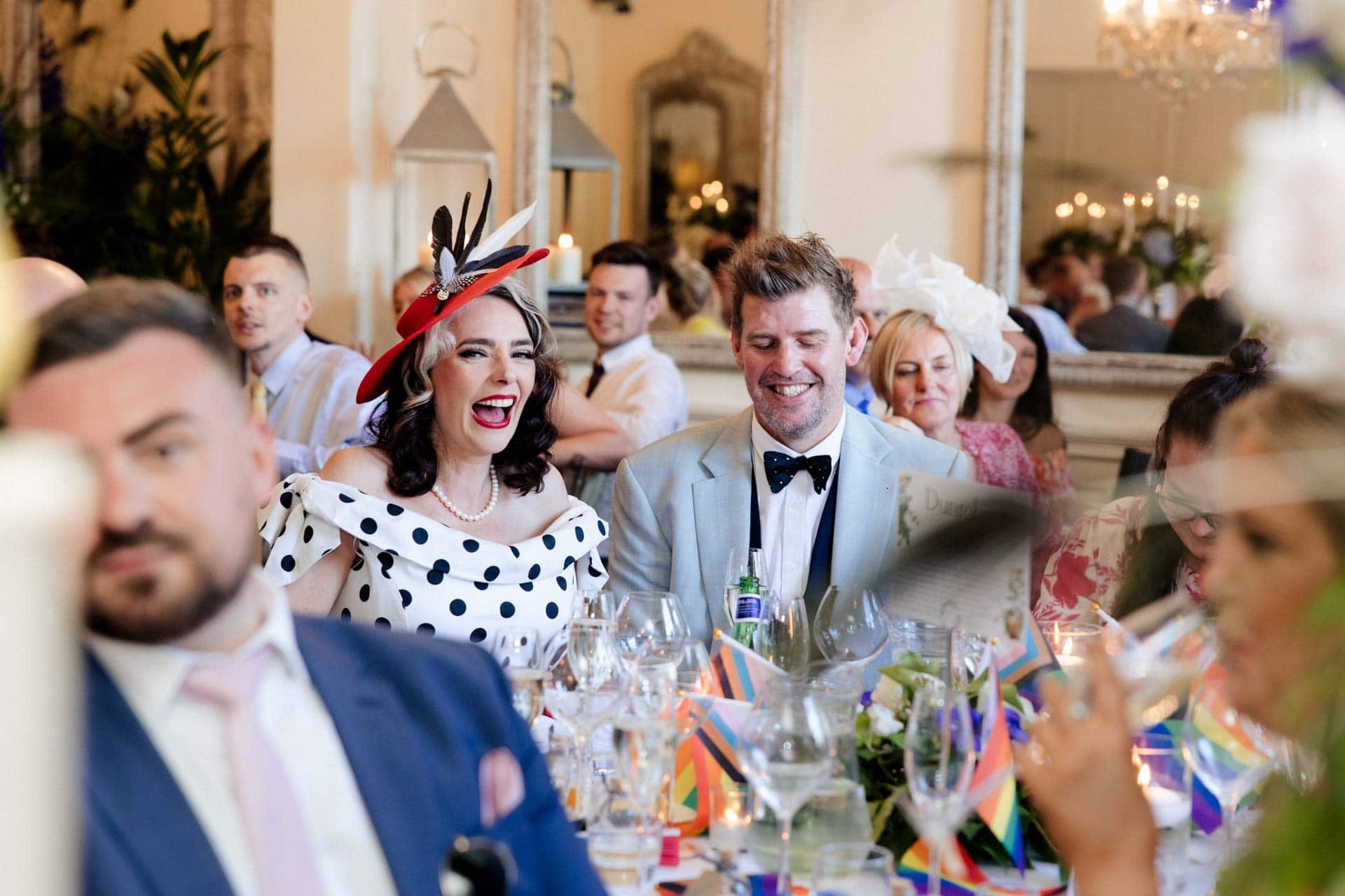 wedding breakfast room at eaves hall