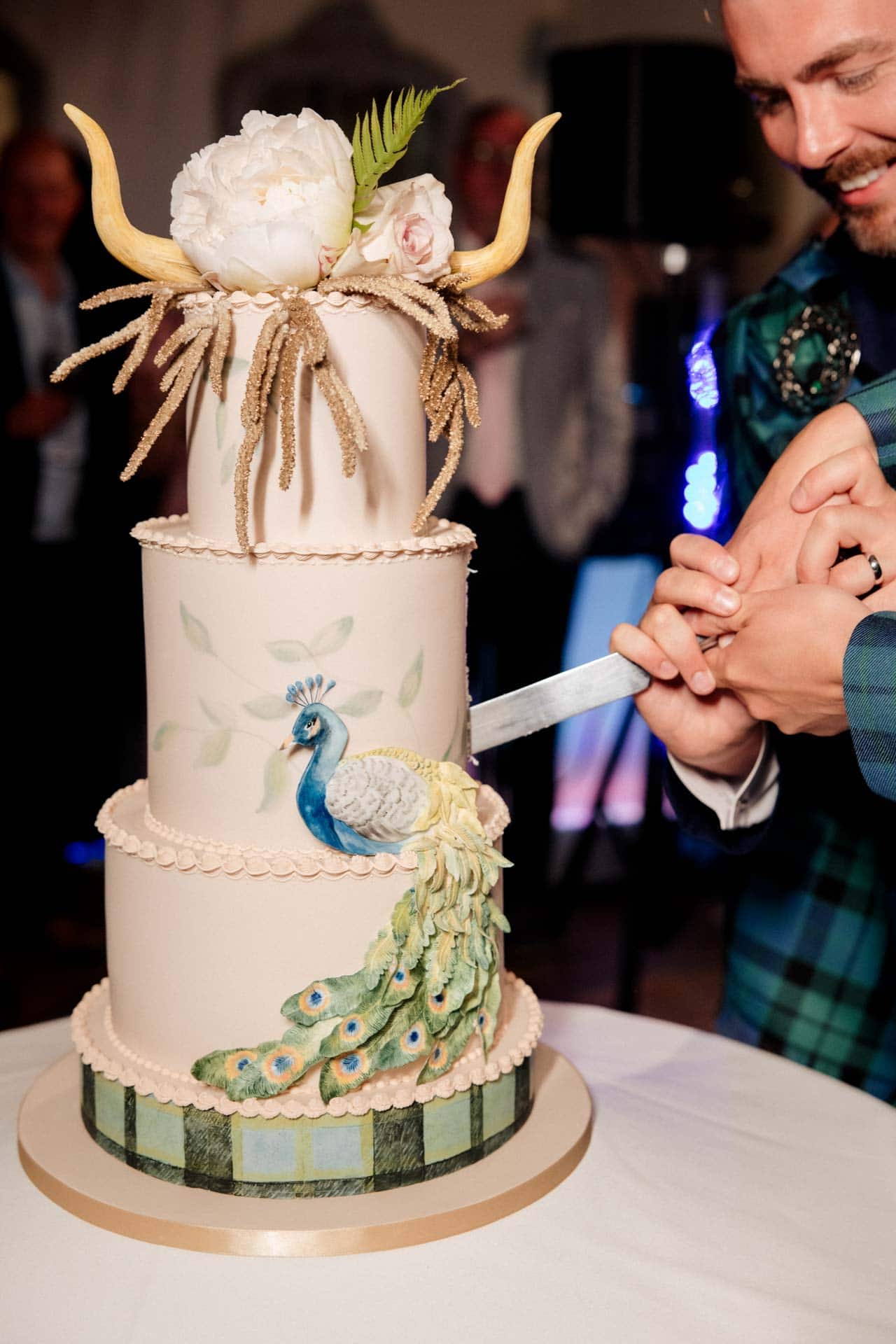 evening wedding reception photography at eaves hall