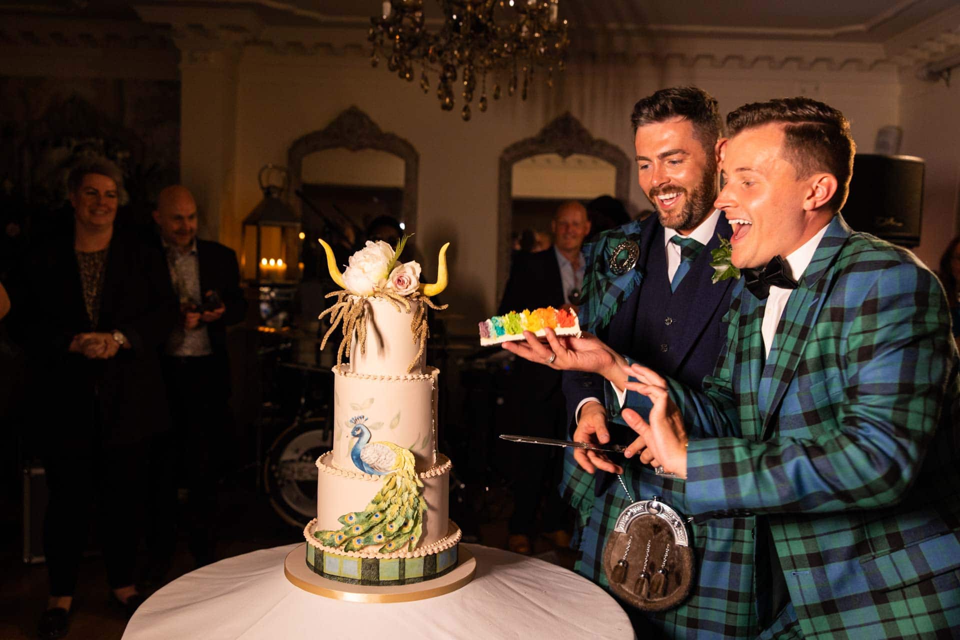 evening wedding reception photography at eaves hall