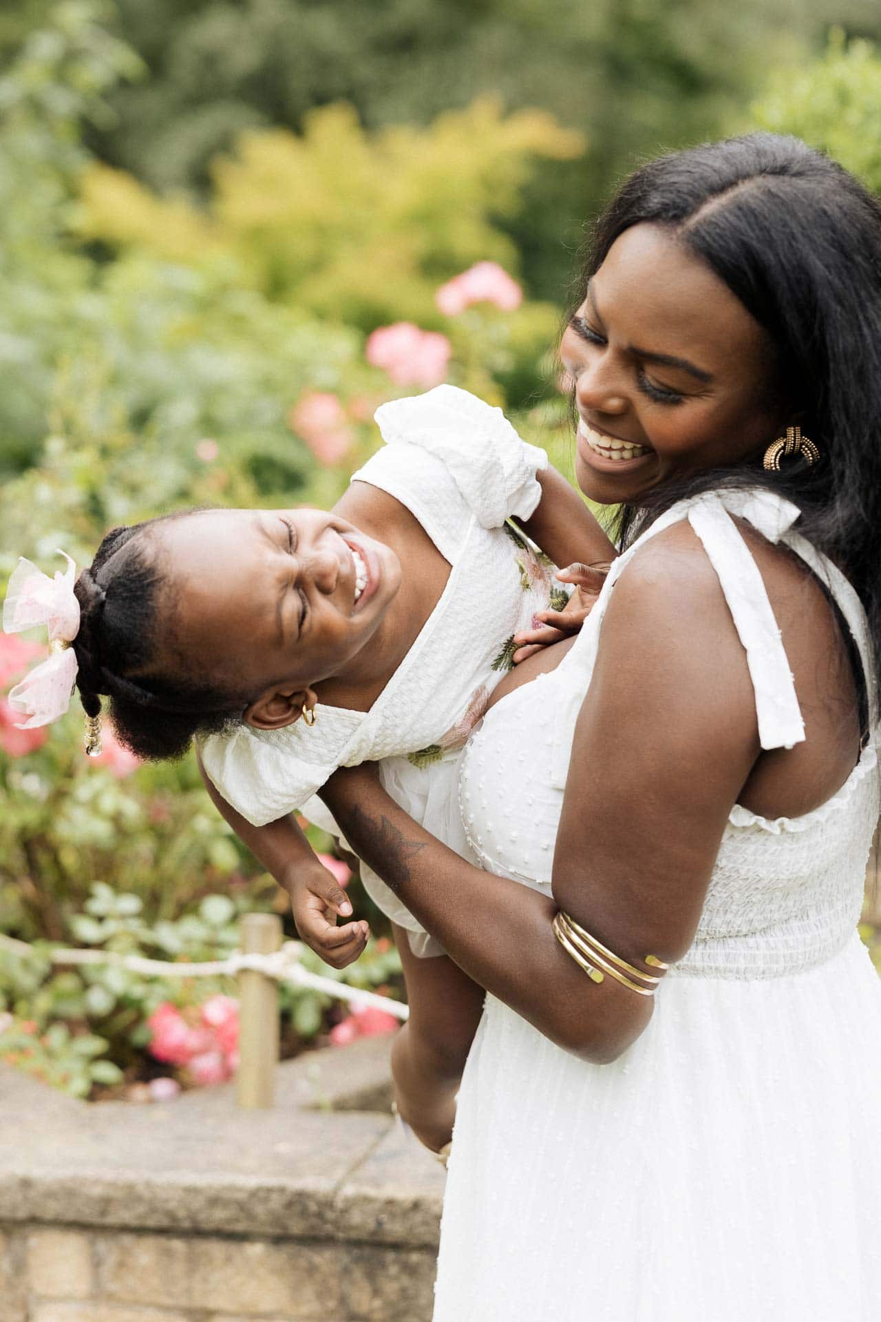 mother and daughter photoshoot at fletcher moss botanical gardens in didsbury, perfect location for a family portrait photography session