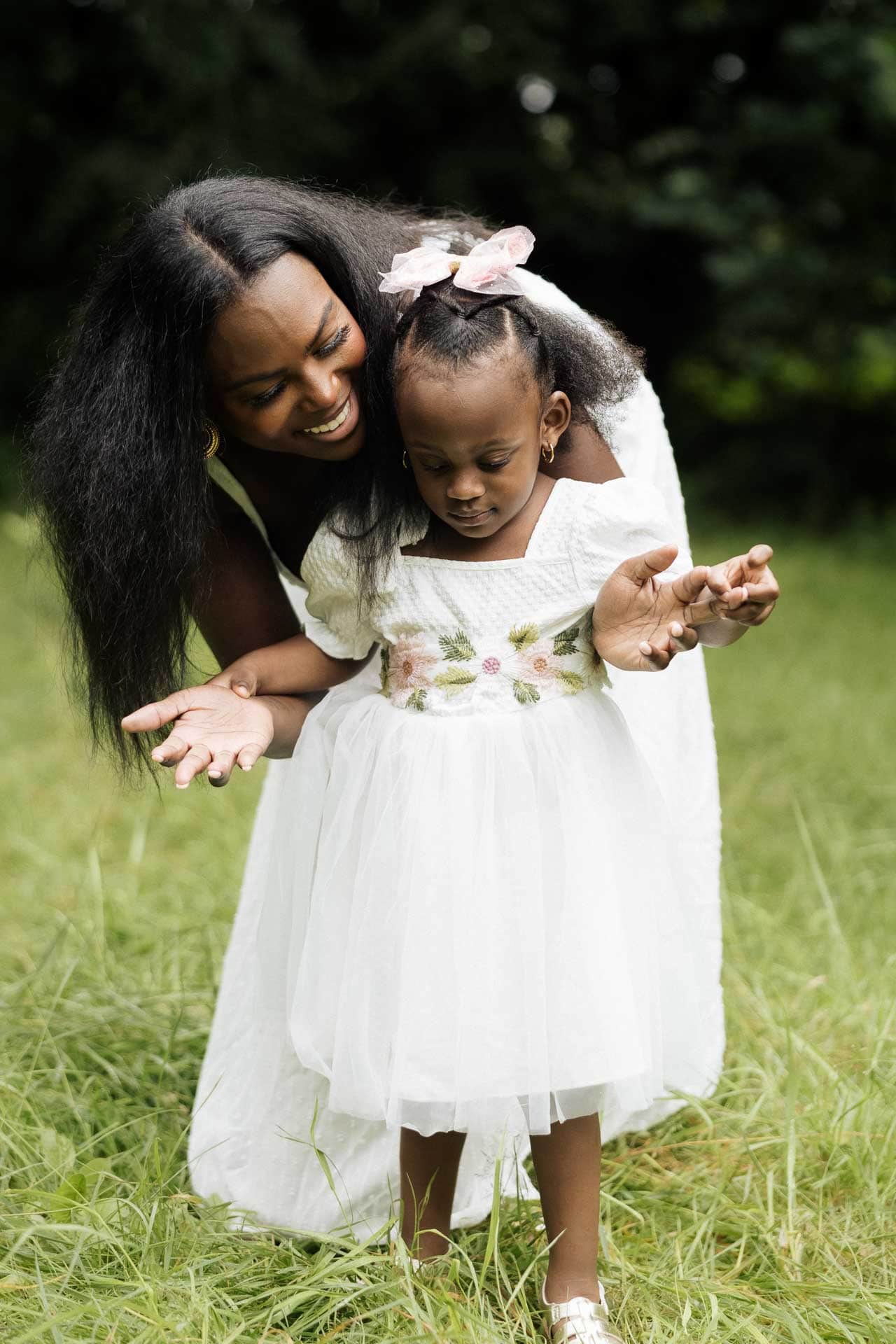 mother and daughter photoshoot at fletcher moss botanical gardens in didsbury, perfect location for a family portrait photography session