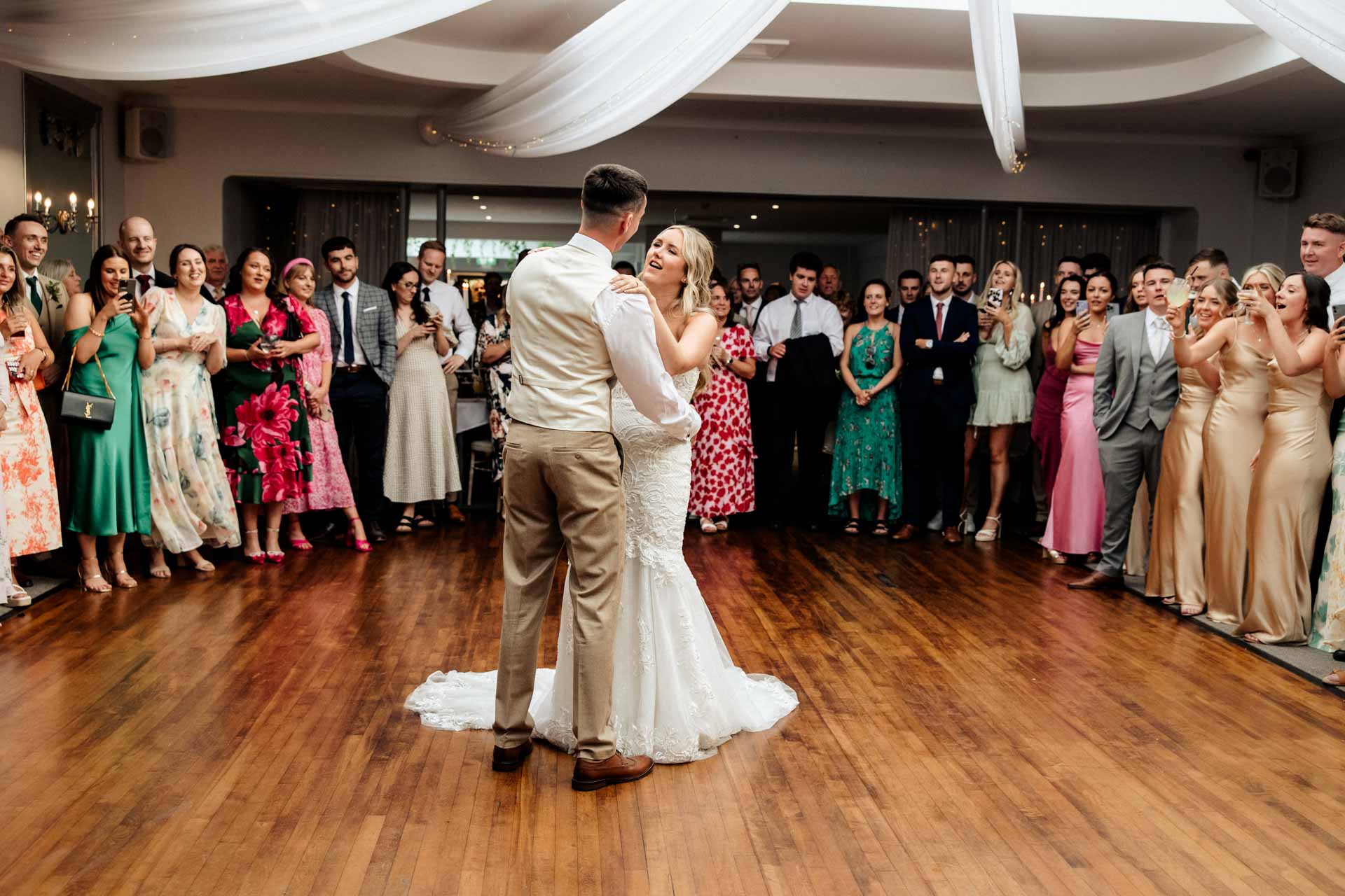 evening reception at stirk house for a wedding