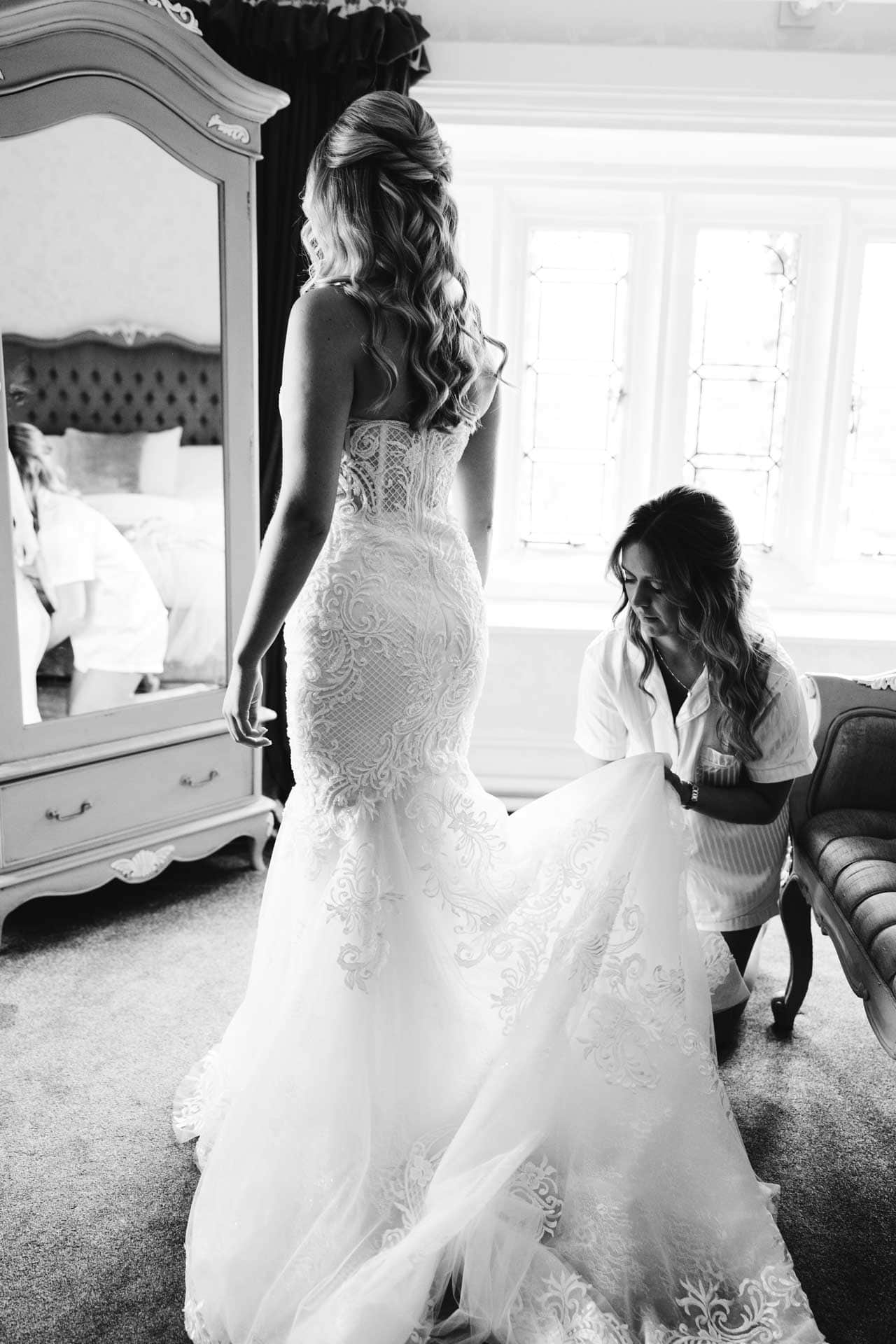 bridal prep for gemma's stirk house wedding in lancashire