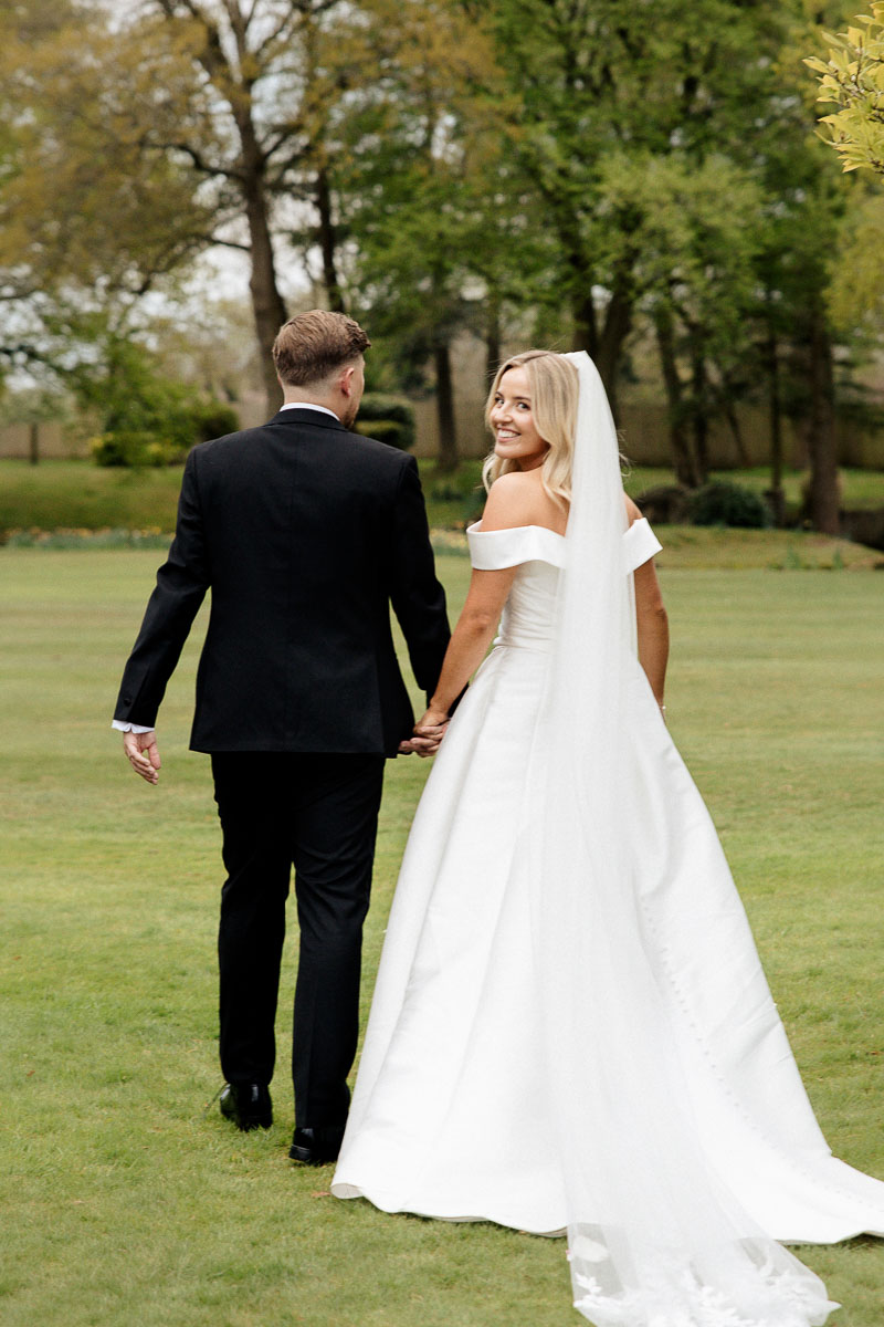 Bride and groom at Colshaw Hall during their Cheshire wedding, photographed by ER Photography
