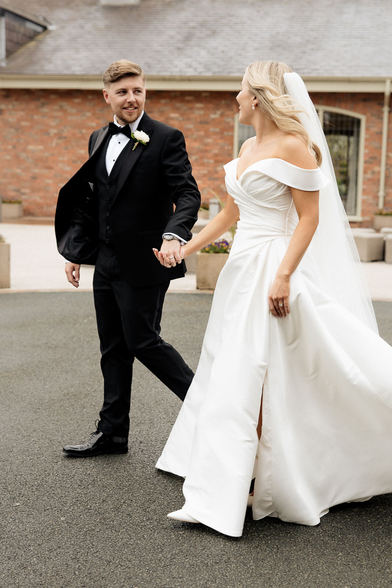 Bride and groom at Colshaw Hall during their Cheshire wedding, photographed by ER Photography